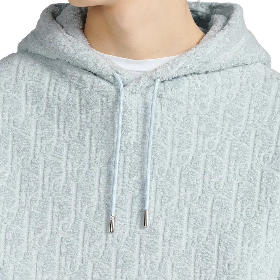 DIOR Oblique hooded sweatshirt Light Blue