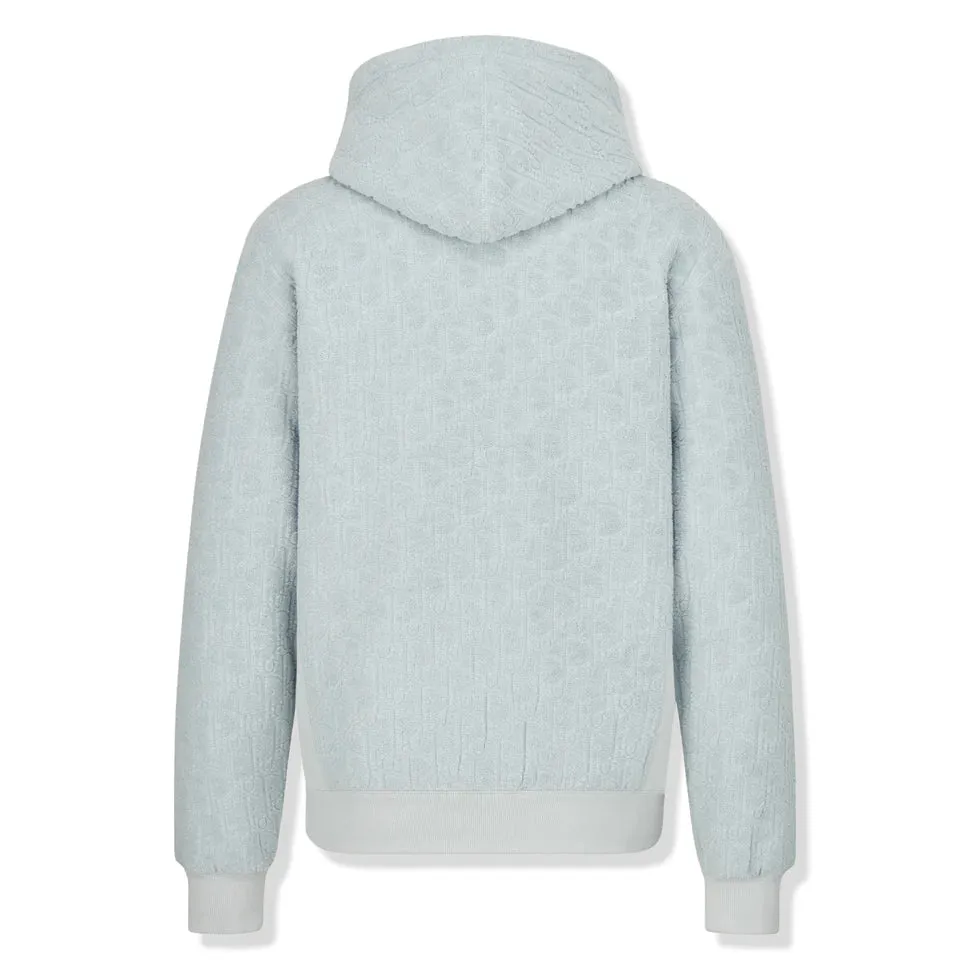 DIOR Oblique hooded sweatshirt Light Blue