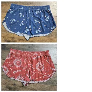 Disney Bundle Harry Potter and Stitch Sleepwear Pajama Shorts Medium