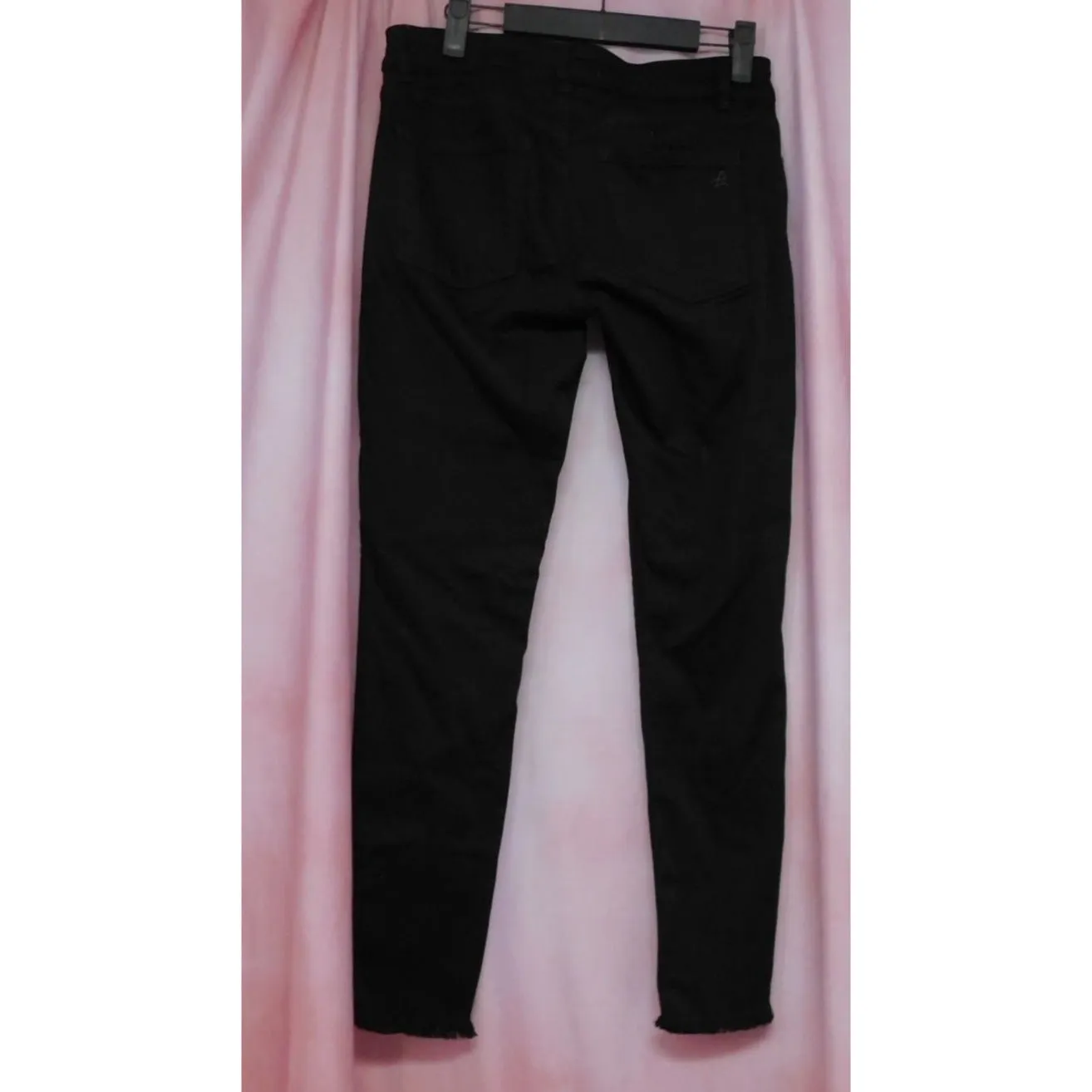 DL1961 Denim Raw Hem Skinny Jeans Women 27 Waist Black