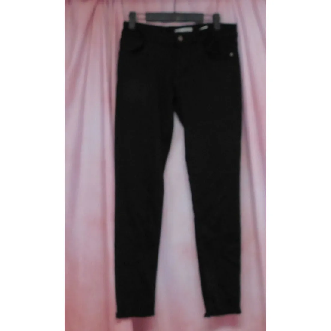 DL1961 Denim Raw Hem Skinny Jeans Women 27 Waist Black