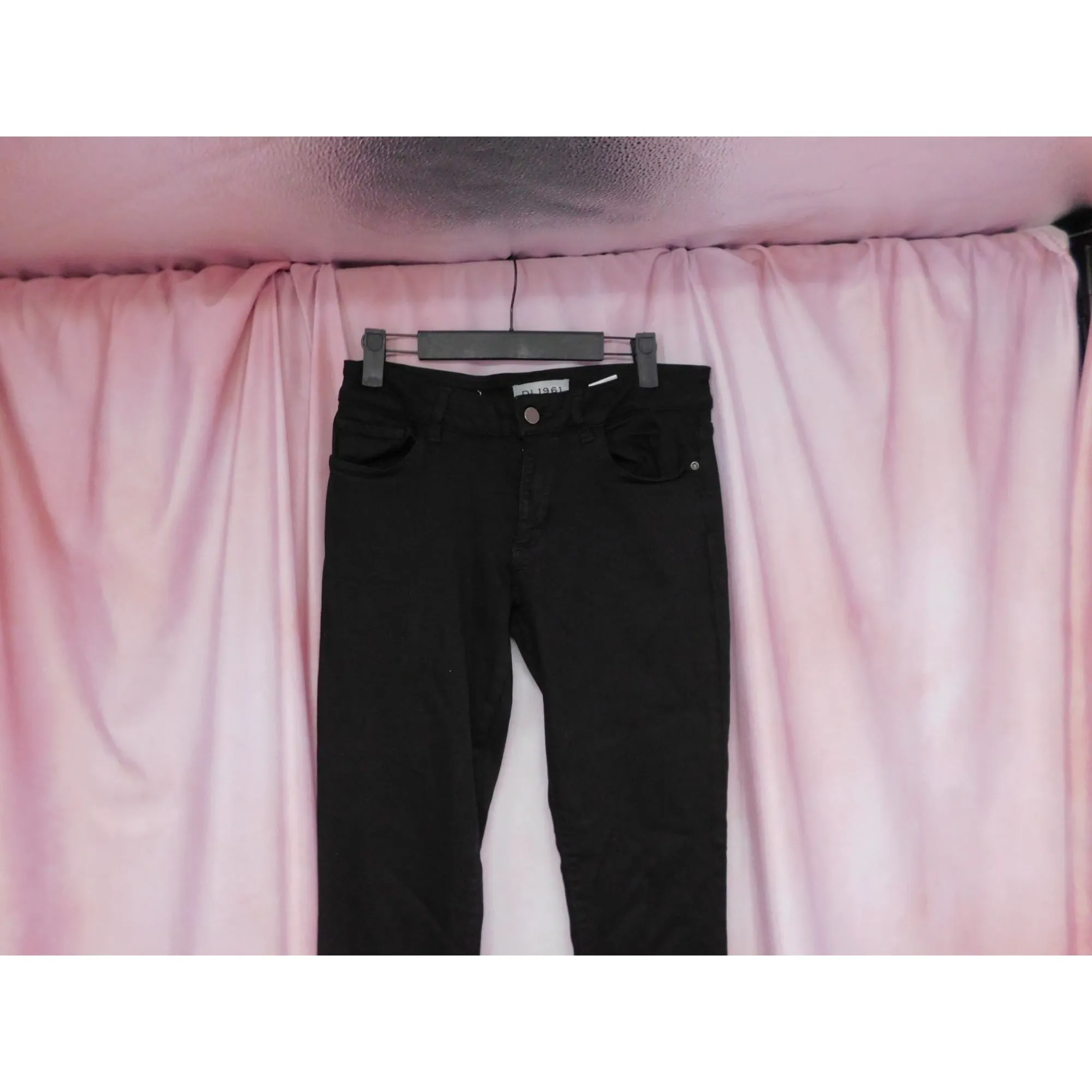 DL1961 Denim Raw Hem Skinny Jeans Women 27 Waist Black