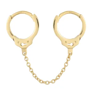 Double Handcuff Chain Huggie Earring