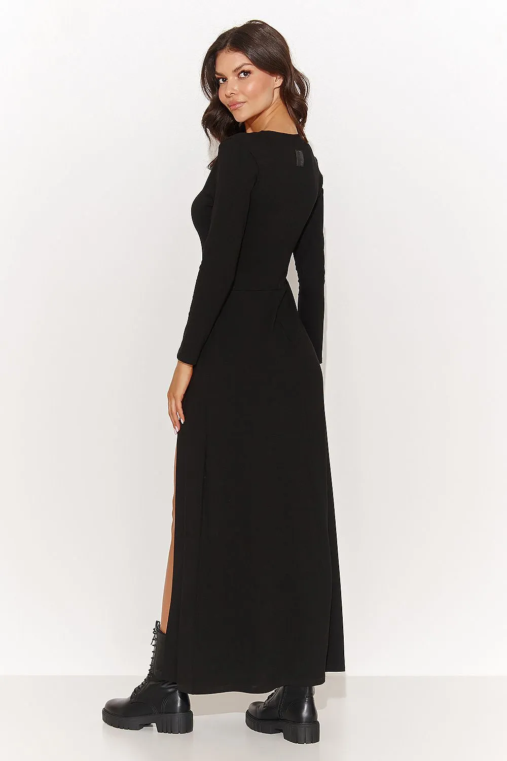 Double-Layered V-Neck Slit Dress