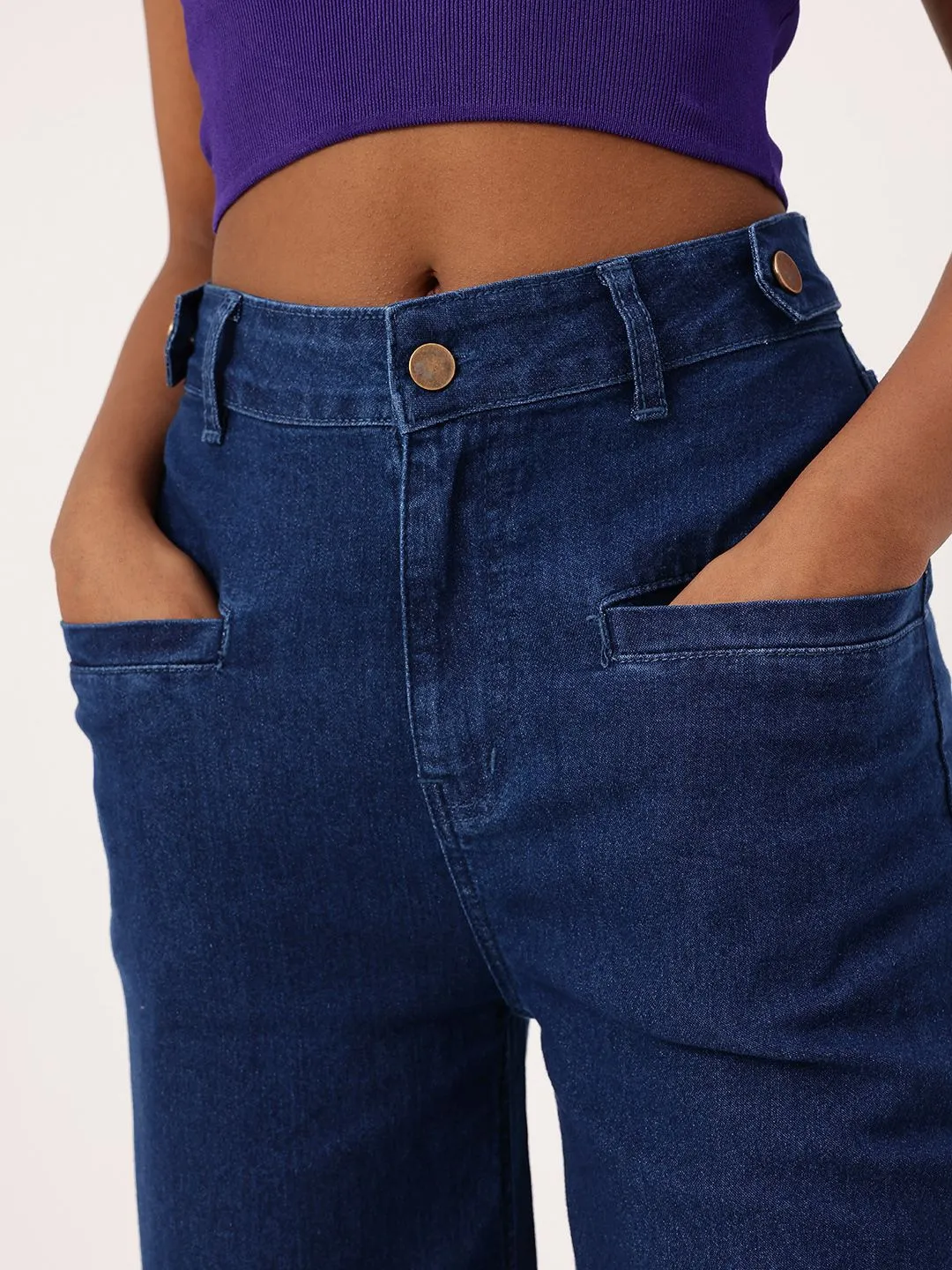 DressBerry Women Classic Grunge Straight Fit Jeans