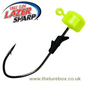 Eagle Claw Lazer Sharp Pro V Finesse Ned Jig Heads - Chartreuse