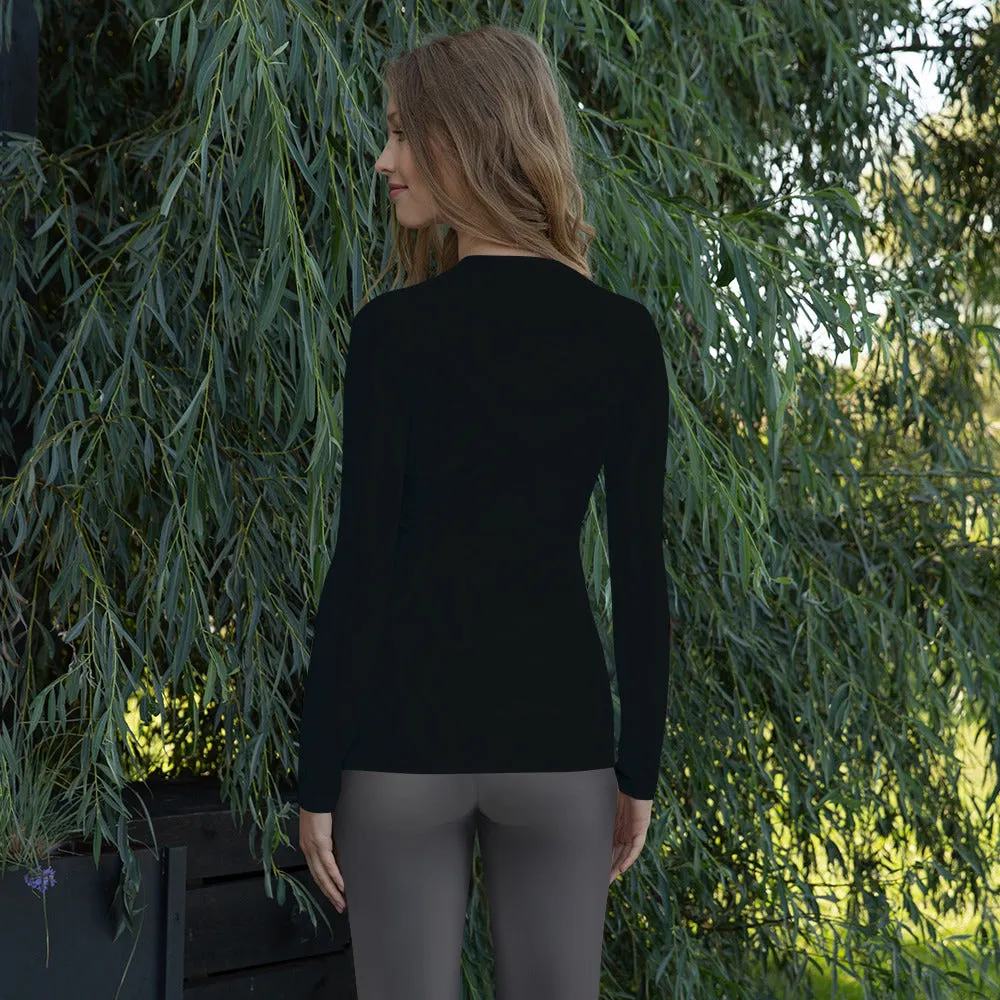Earth Black long sleeve Rash Guard