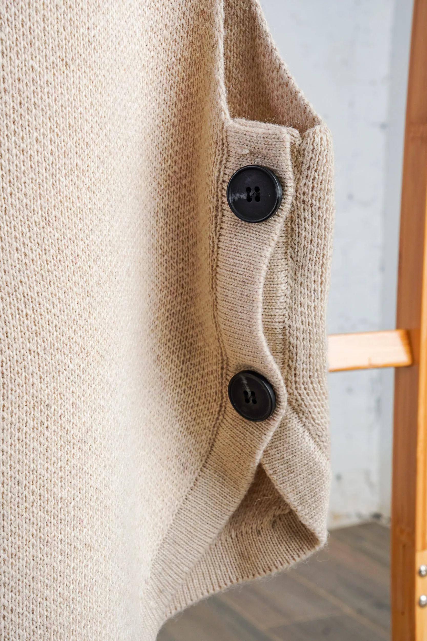 Ecru Button Sweater