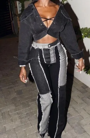 Edgy Patchwork Jeans