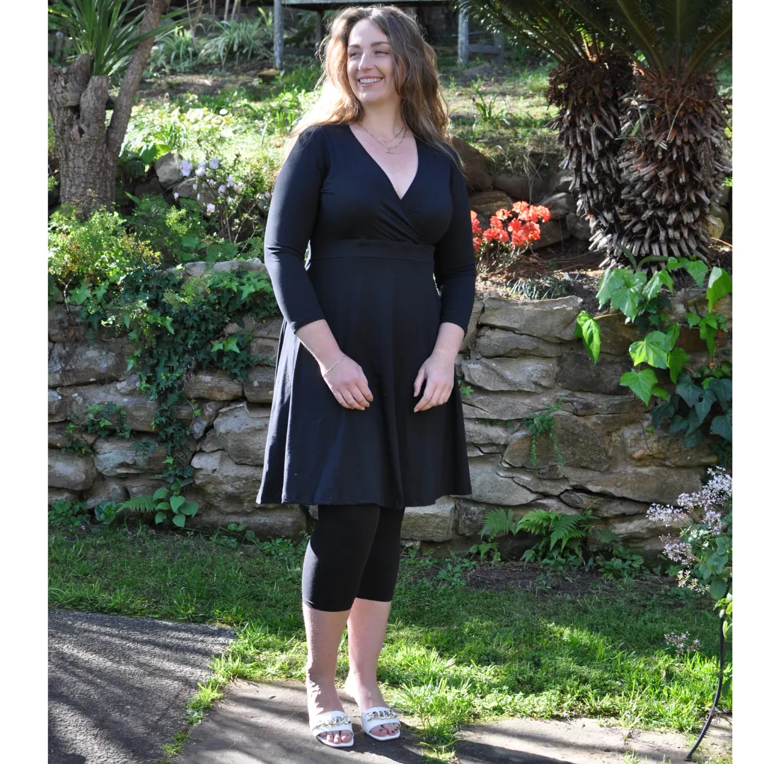 Emery Cross Over Dress Black