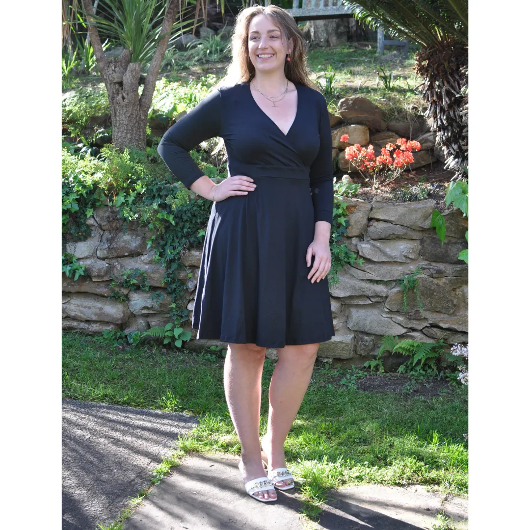 Emery Cross Over Dress Black