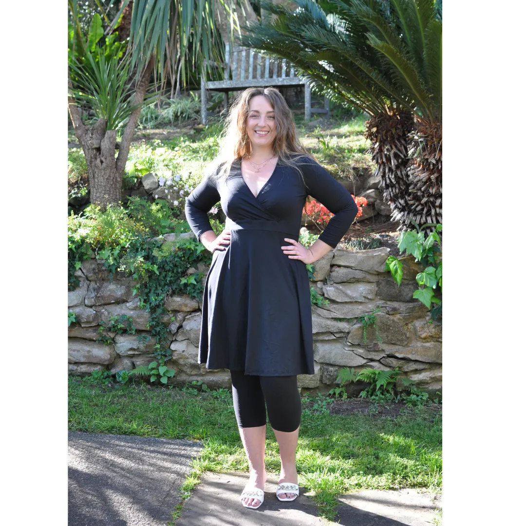 Emery Cross Over Dress Black
