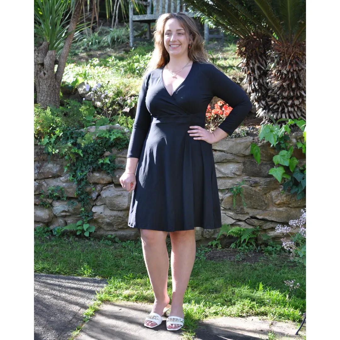 Emery Cross Over Dress Black