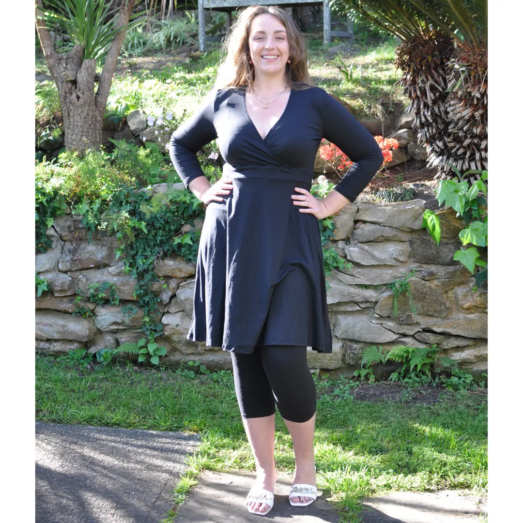 Emery Cross Over Dress Black