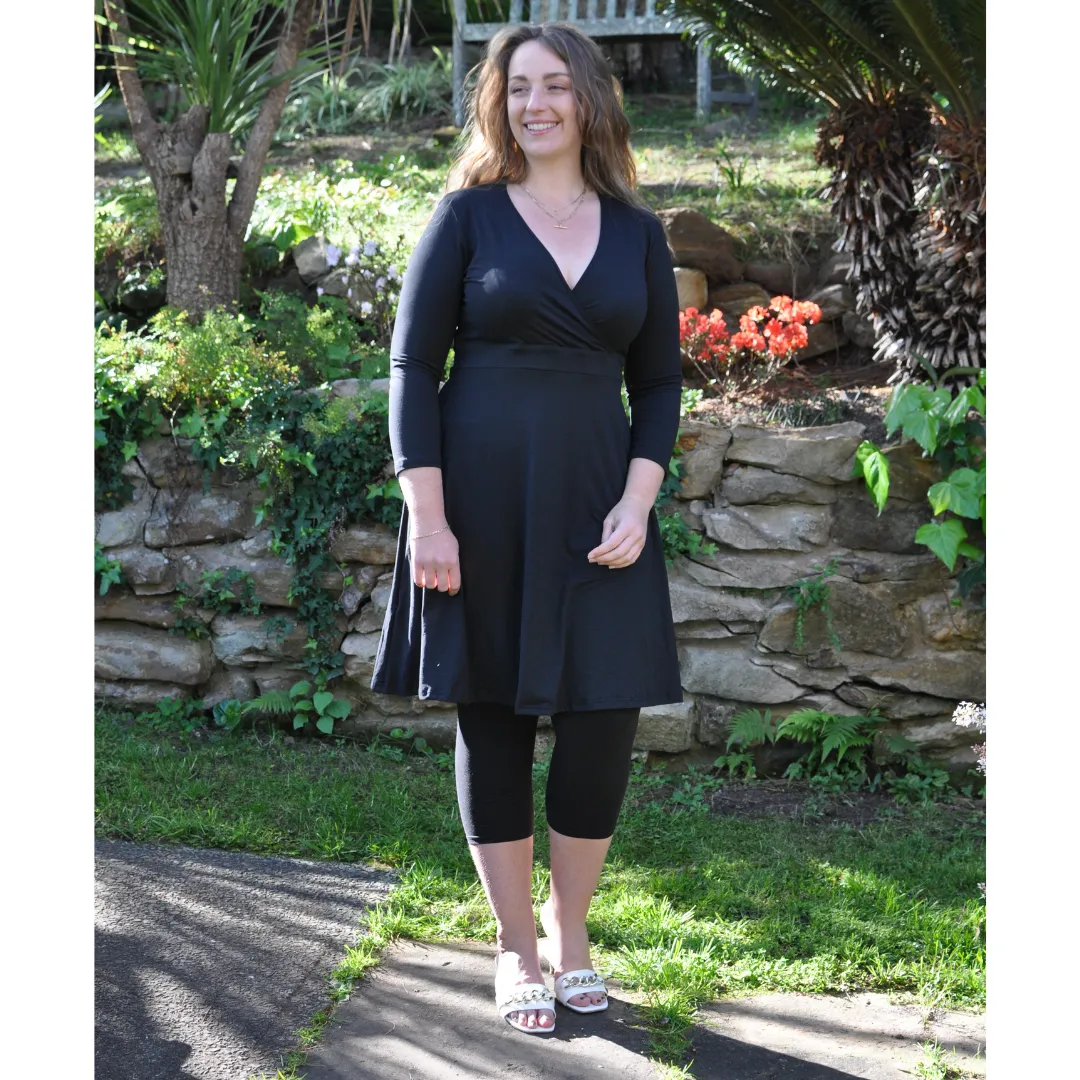 Emery Cross Over Dress Black