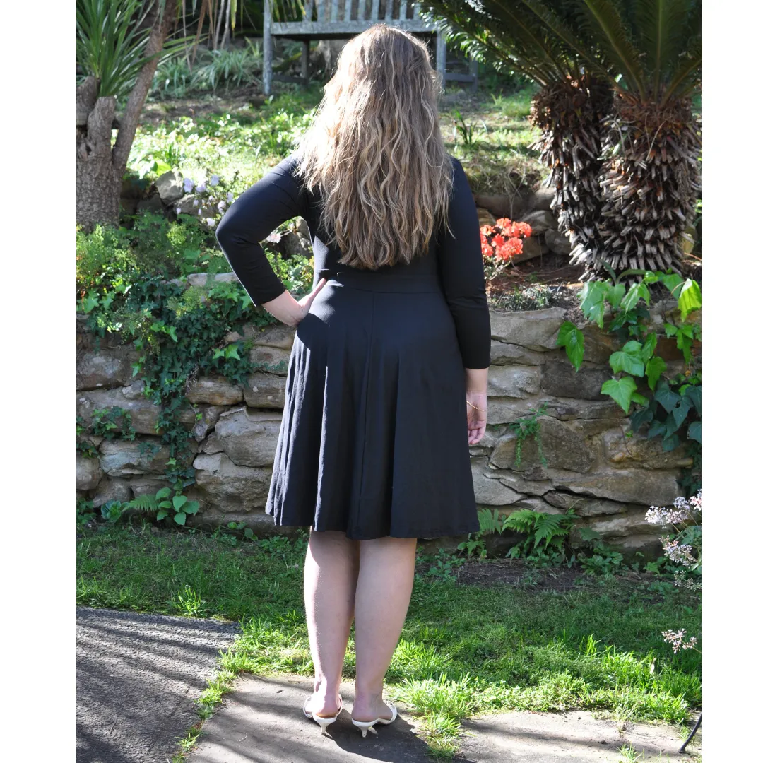Emery Cross Over Dress Black