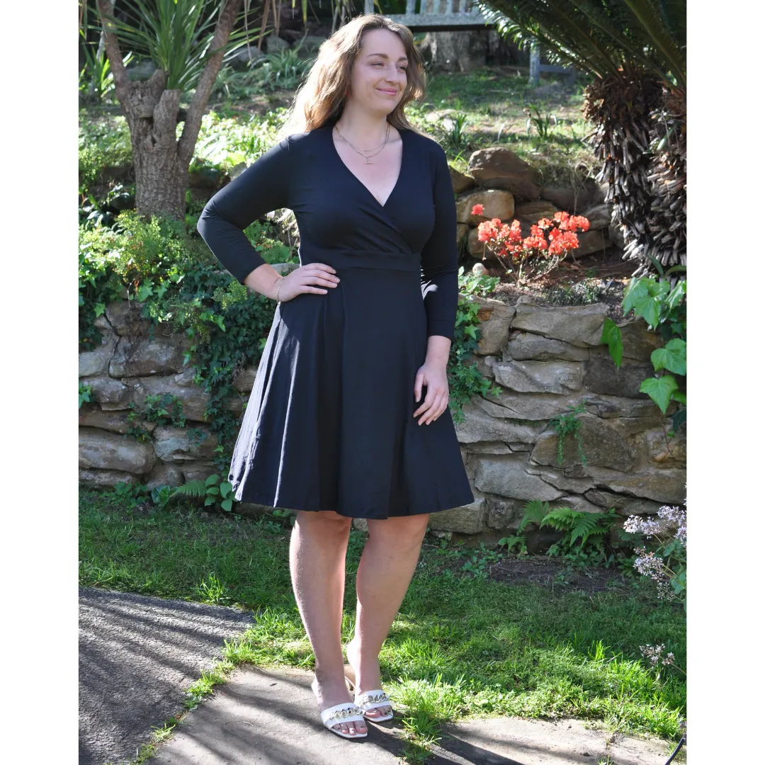 Emery Cross Over Dress Black