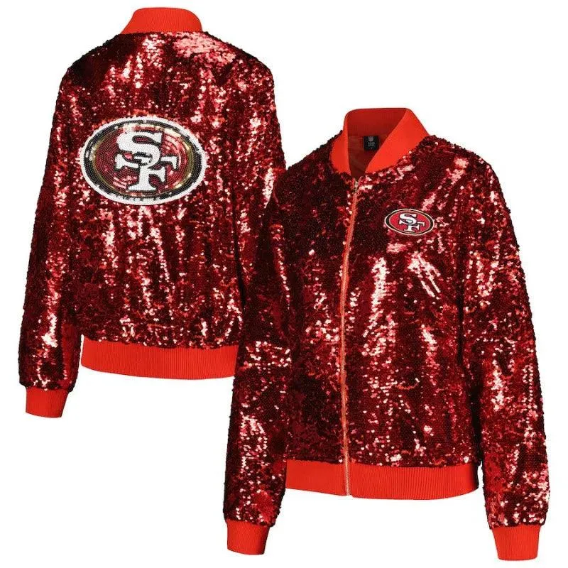 Enid Bogan San Francisco 49ers Red Sequin Jacket