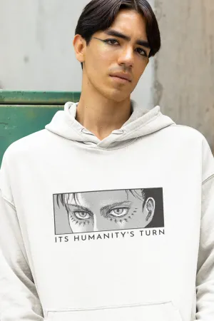 Eren Yaeger Humanity's Turn Oversized Hoodie White