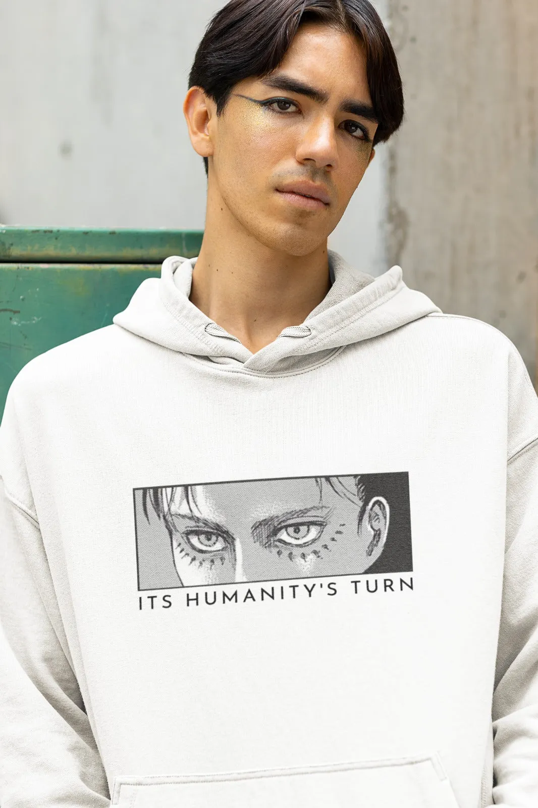 Eren Yaeger Humanity's Turn Oversized Hoodie White