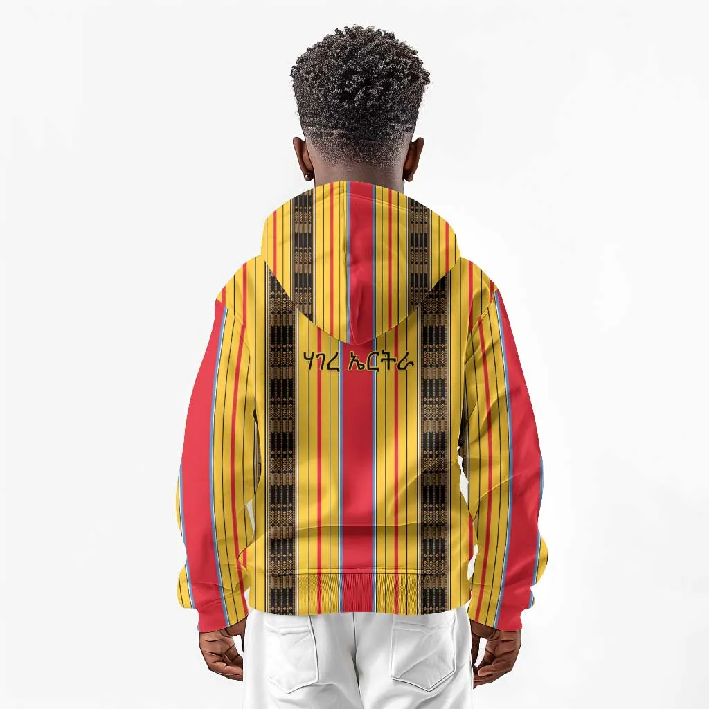 Eritrea Traditional Saho Mix Tilet Pattern Kid Hoodie LT15