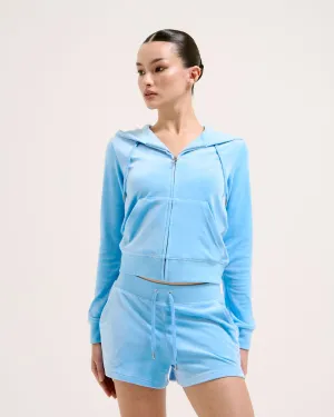 Eve Velour Shorts Alaskan Blue