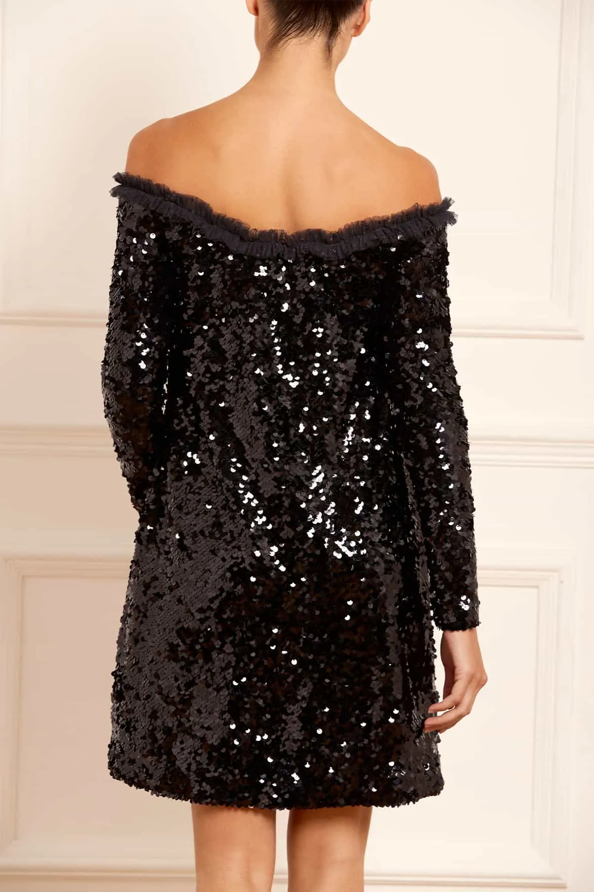 Evie Off-Shoulder Micro Mini Dress