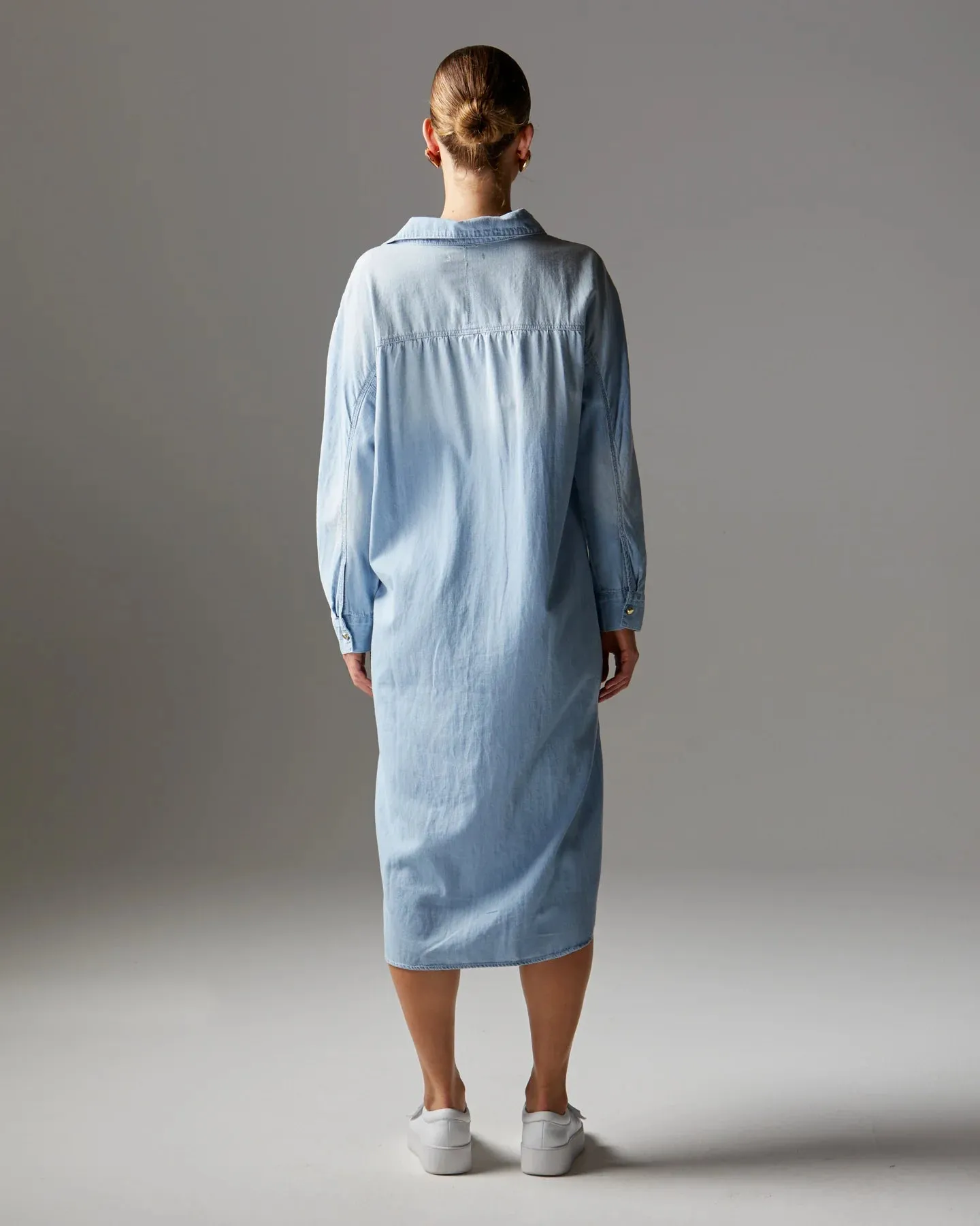 Fate & Becker - Flight Shirt Dress - Bleach wash