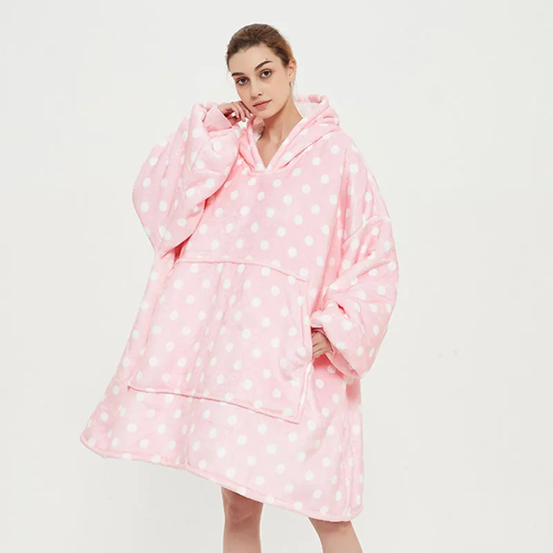 Faux Lamb's Wool Loose-fit Oversized Hoodie