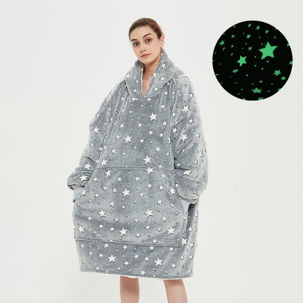 Faux Lamb's Wool Loose-fit Oversized Hoodie