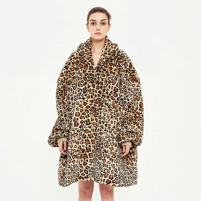 Faux Lamb's Wool Loose-fit Oversized Hoodie