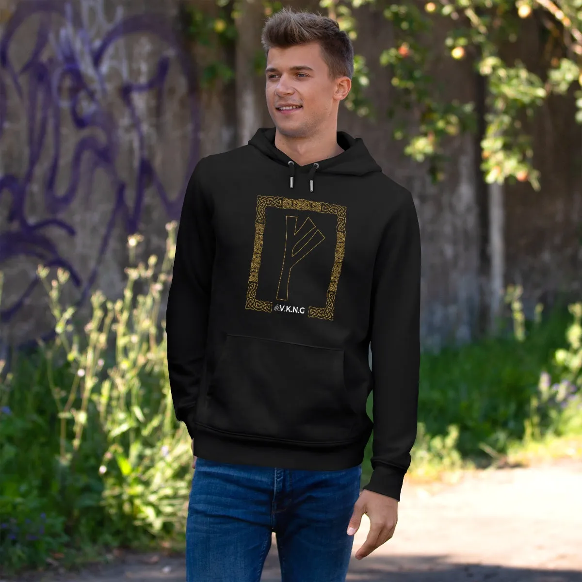 Fehu Rune Norse Designs  V.K.N.G™ Hoodie