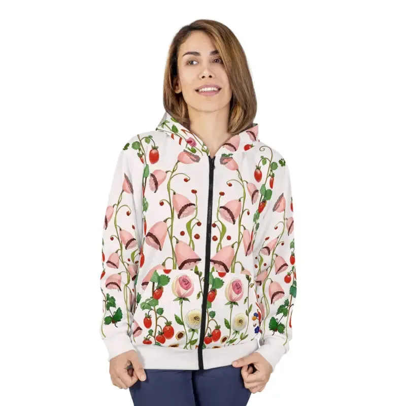 Floral Zip Hoodie for Toasty and Fresh Looks