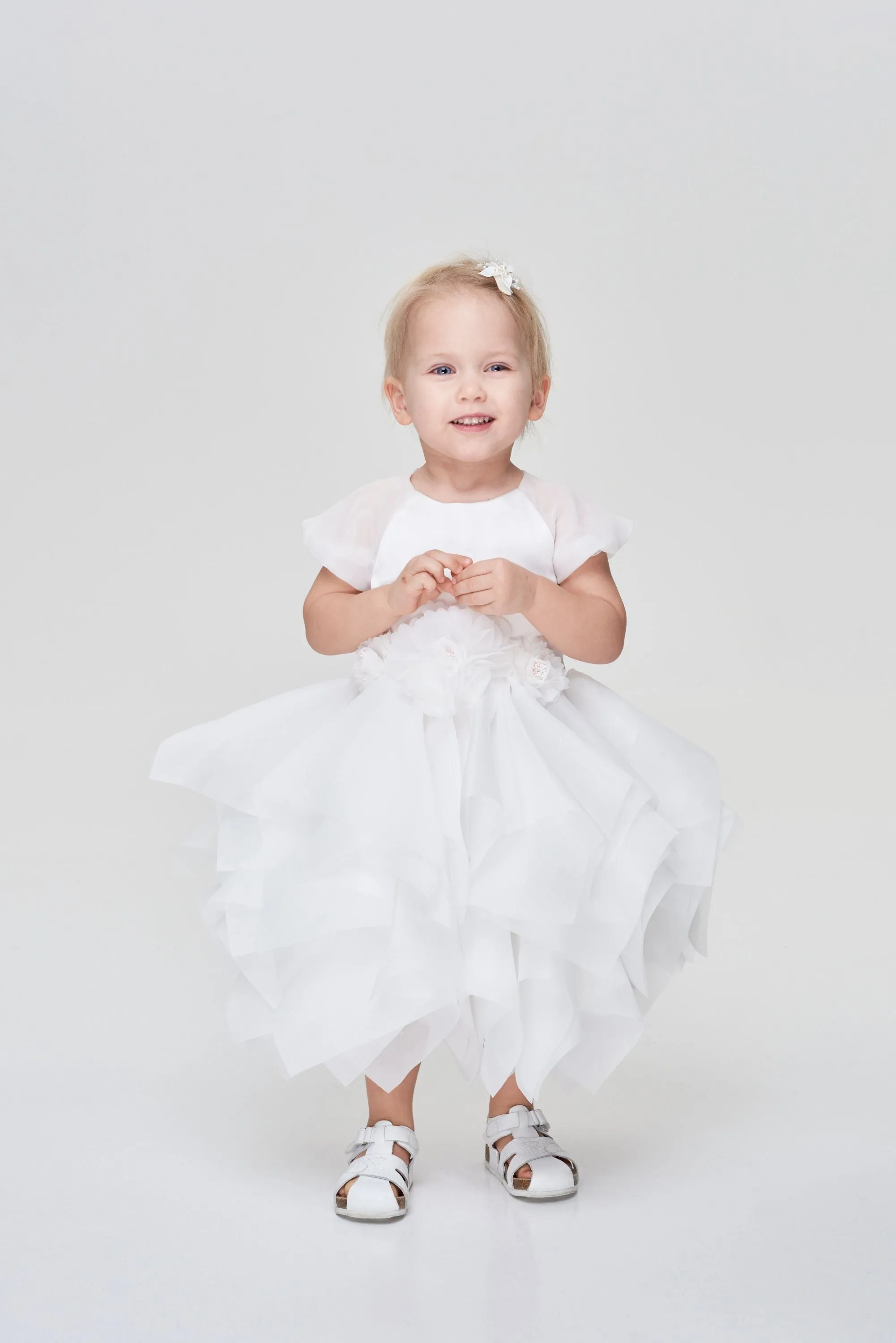 Flower Belt Layered Dress