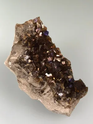 Fluorite, Auglaize Quarry, Junction, Ohio, ex. Louis Lafayette Collection, Miniature 3.0 x 4.3 x 5.7 cm, $45. Online Nov. 17