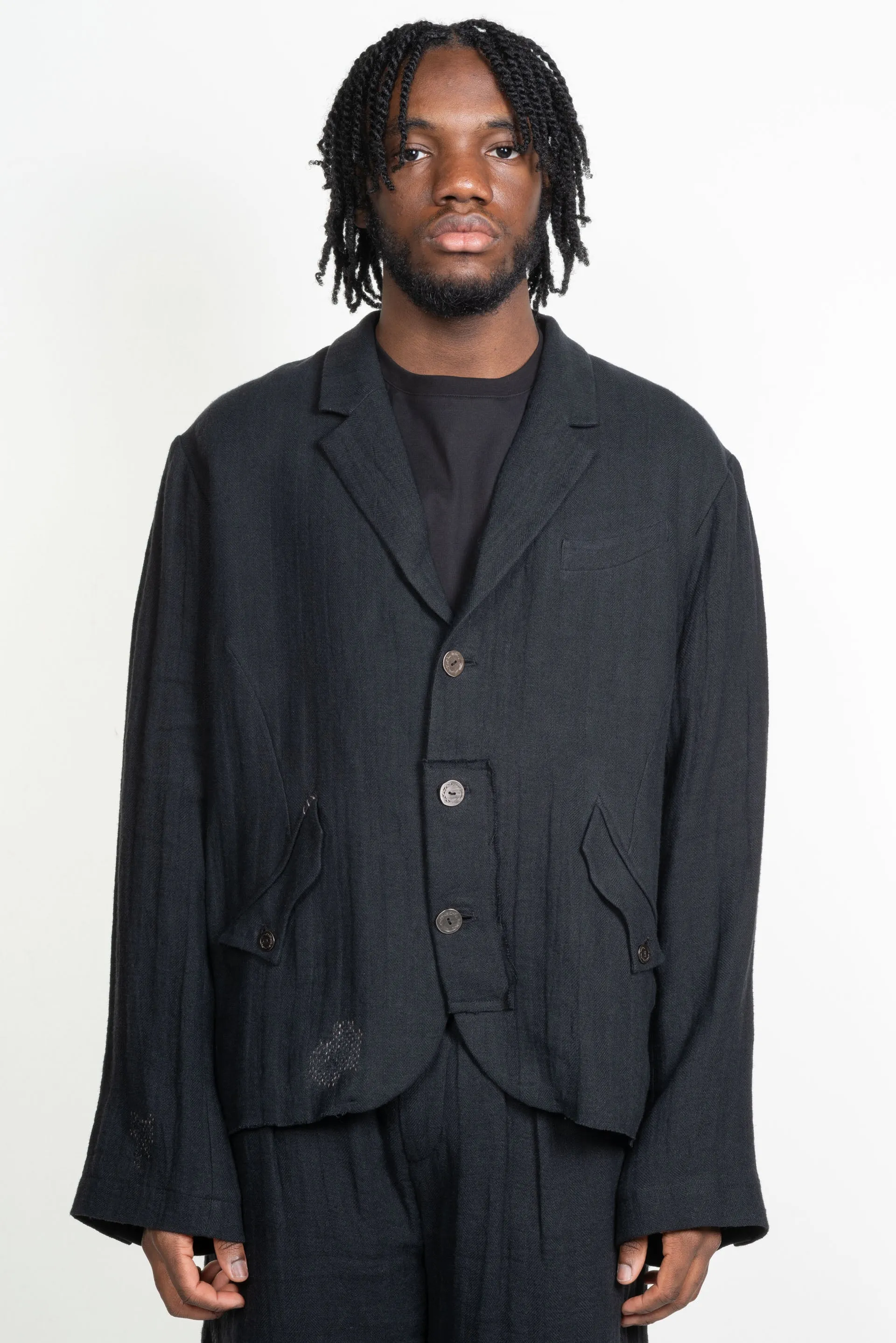 FM 0222 Blazer Frayed Black