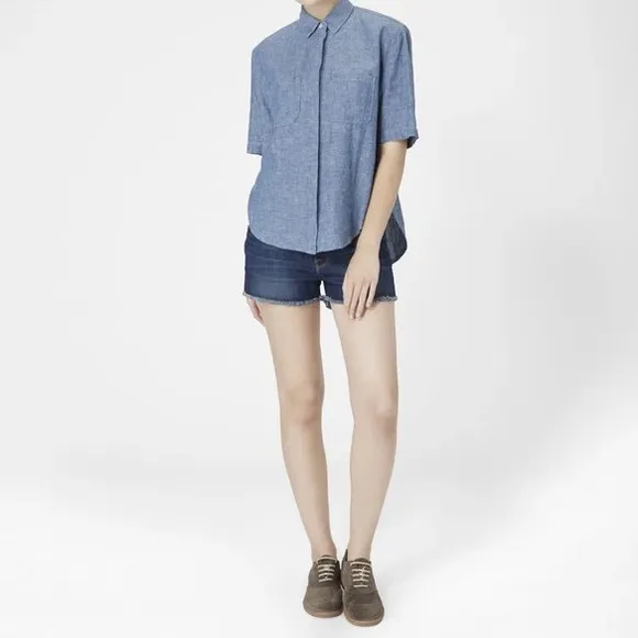 Frame Denim Le Cut Off Jean Shorts in Fulham Wash Sz 27