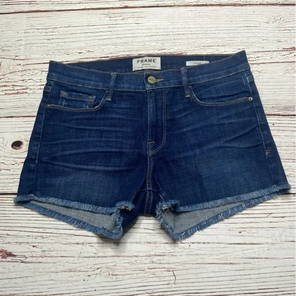 Frame Denim Le Cut Off Jean Shorts in Fulham Wash Sz 27