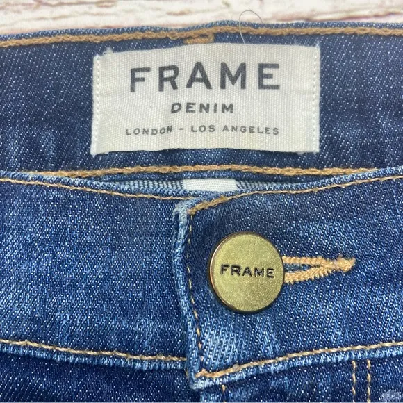Frame Denim Le Cut Off Jean Shorts in Fulham Wash Sz 27