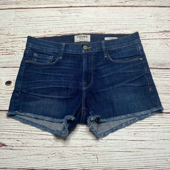 Frame Denim Le Cut Off Jean Shorts in Fulham Wash Sz 27