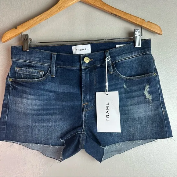 Frame Le Cutoff Denim Shorts Sz 27