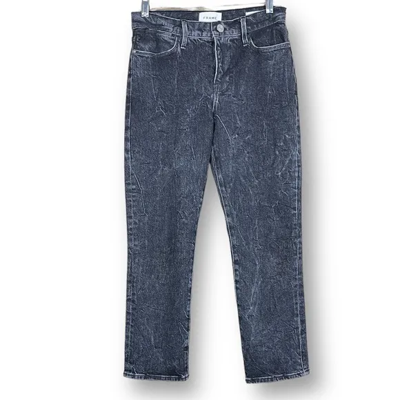 FRAME LE HIGH STRAIGHT LEG JEANS IN EDGY Size 26