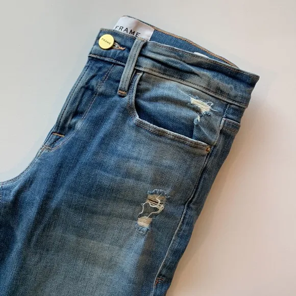 Frame - light wash denim, 24, Le Skinny de Jeanne