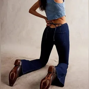 Free People We The Free Watch Your Back Flare Jeans Third Eye Size 32