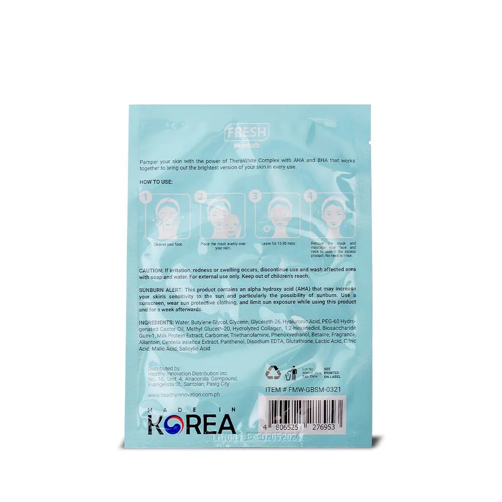 Fresh Skinlab Milk White Glutaboost Sheet Mask 1 Sheet (22ml)