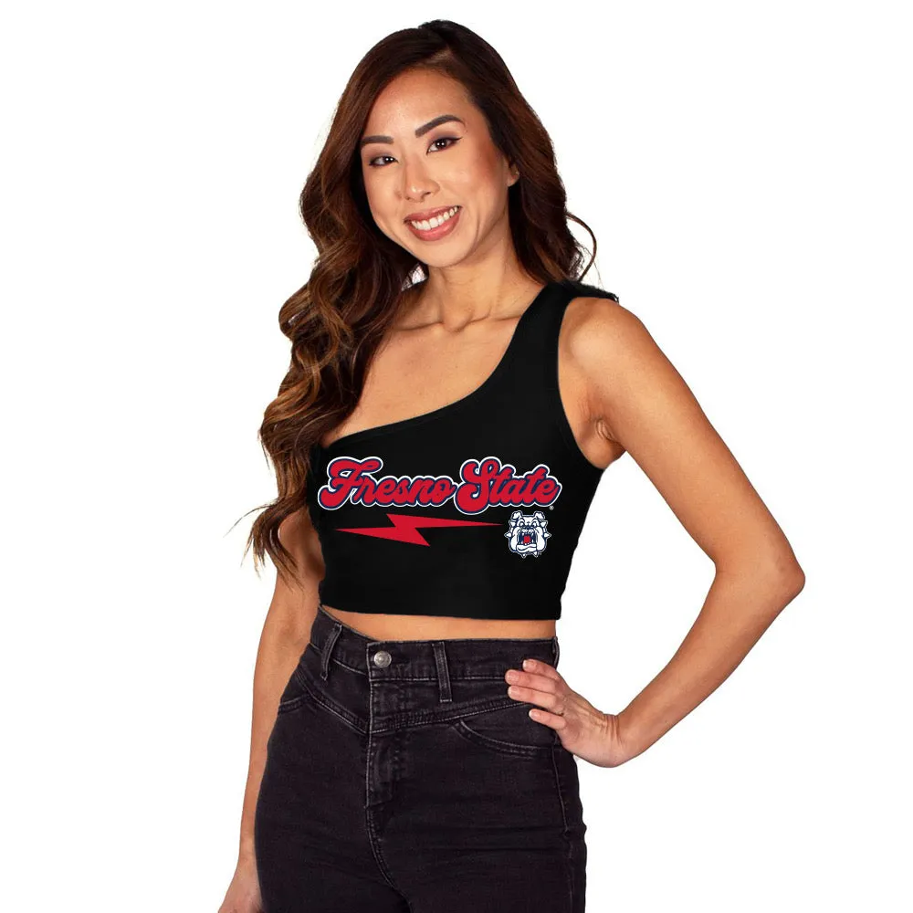 Fresno State Lighnting One Shoulder Top