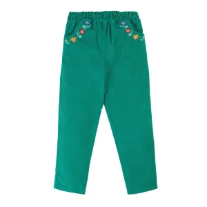 Frugi Paperbag Cord Trousers 500060A4igfl Iguana Flowers