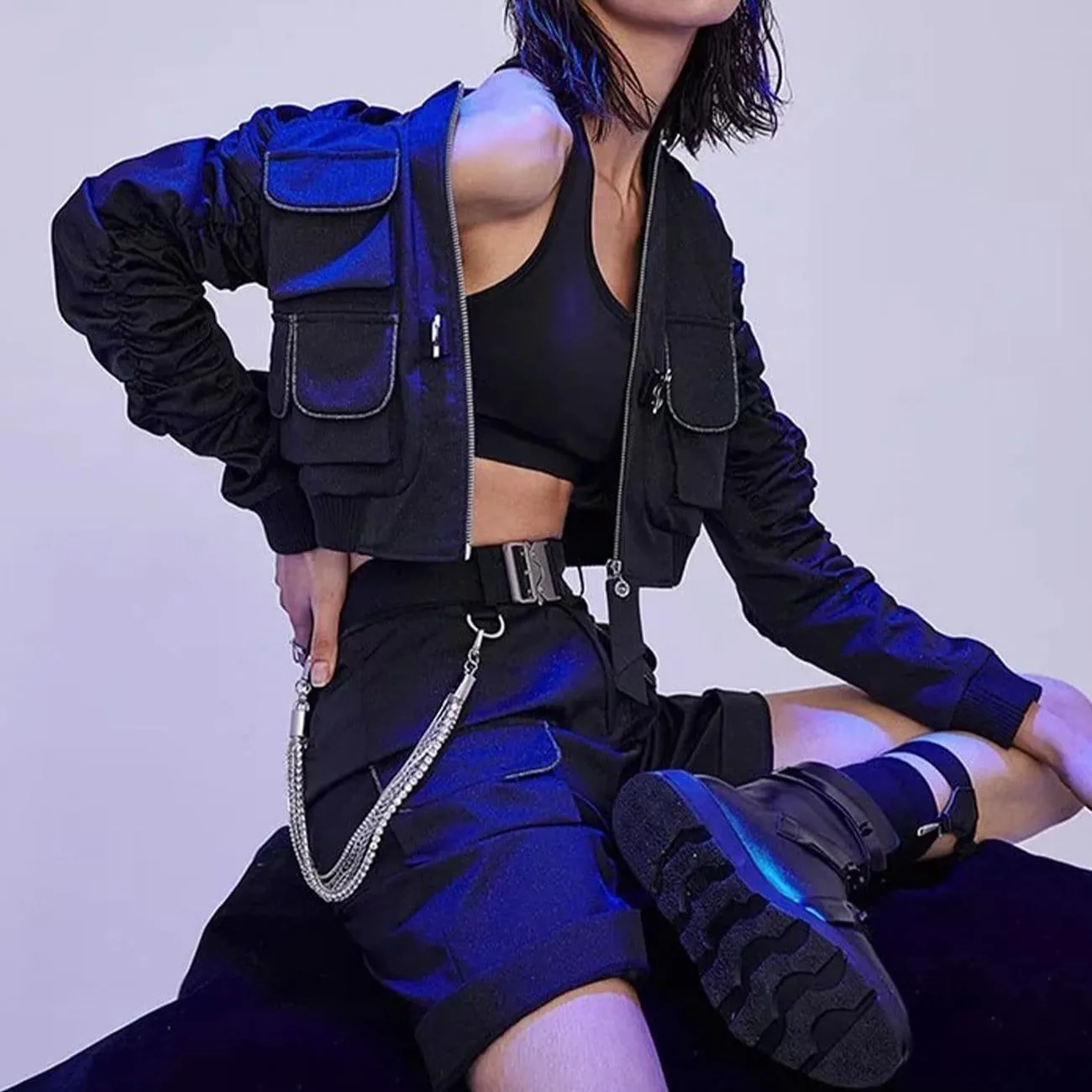 Function Multi Pockets Folds Jacket