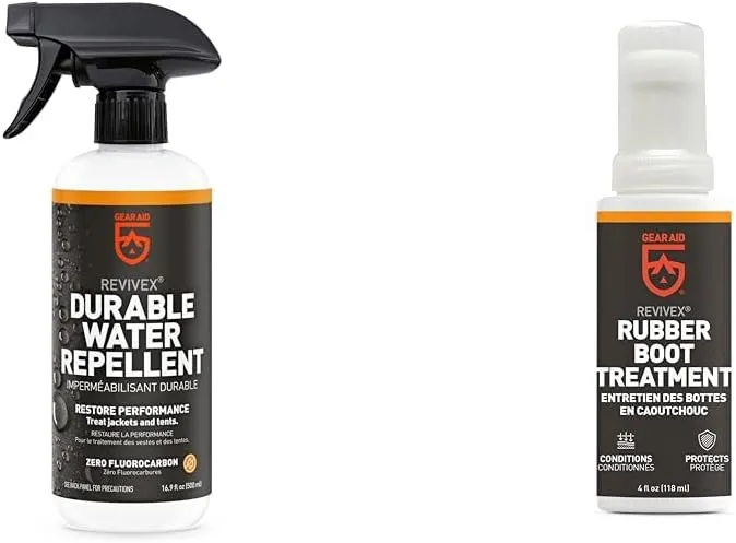 Gear AID Revivex Durable Water Repellent (DWR) Spray for Waterproofing, Restoring Performance on Nylon Jackets, Gore-TEX, Paddle, Snow and Camping Gear