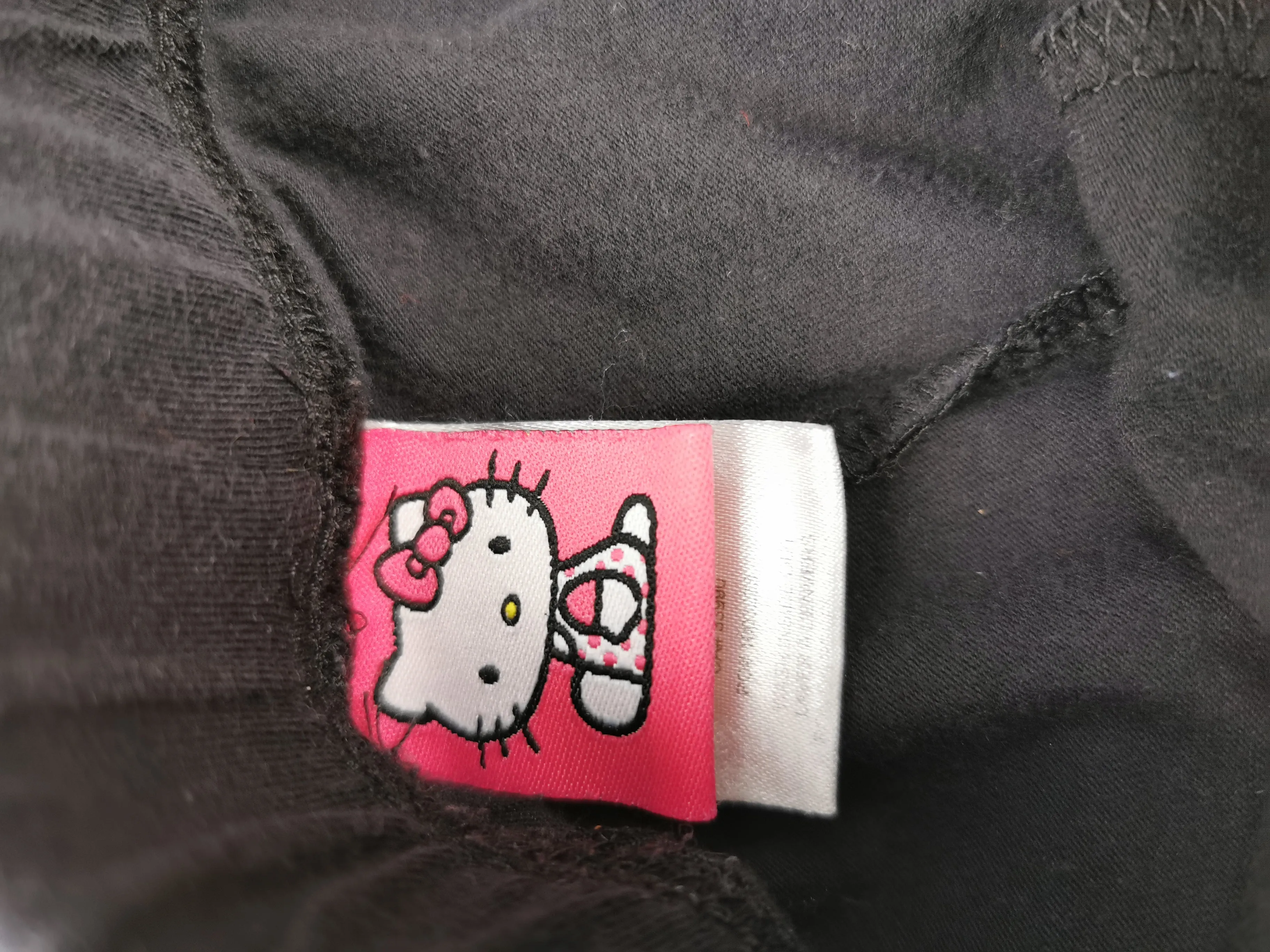GIRL SIZE 10/12 YEARS - HELLO KITTY, Black Leggings VGUC B35
